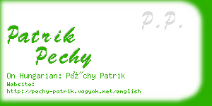 patrik pechy business card